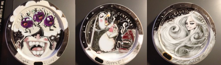 Starbucks Holiday Lid Characters