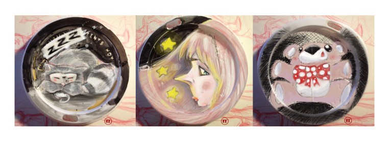 Last Holiday Starbucks Lid Characters 2012