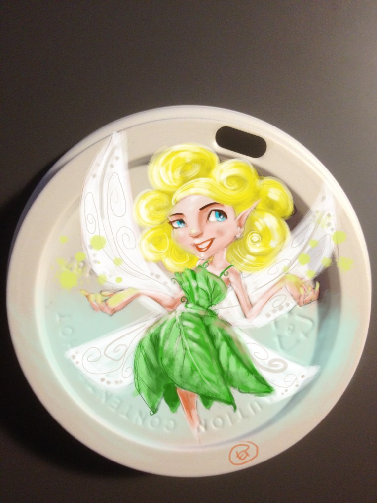 A Fairy on my Starbucks Lid