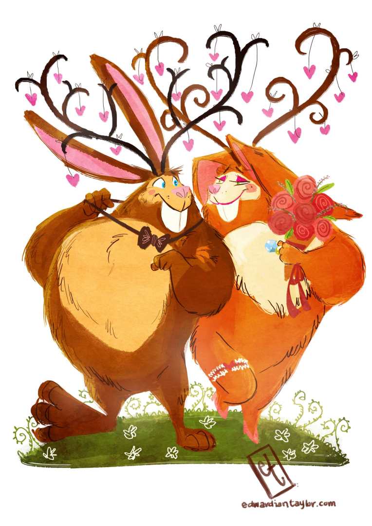 Jackalopes Elope for Sketch Dailies